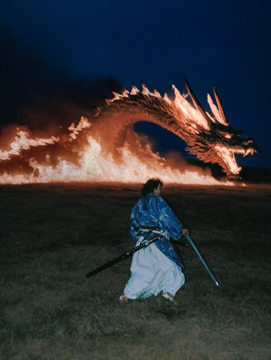 Flaming dragon