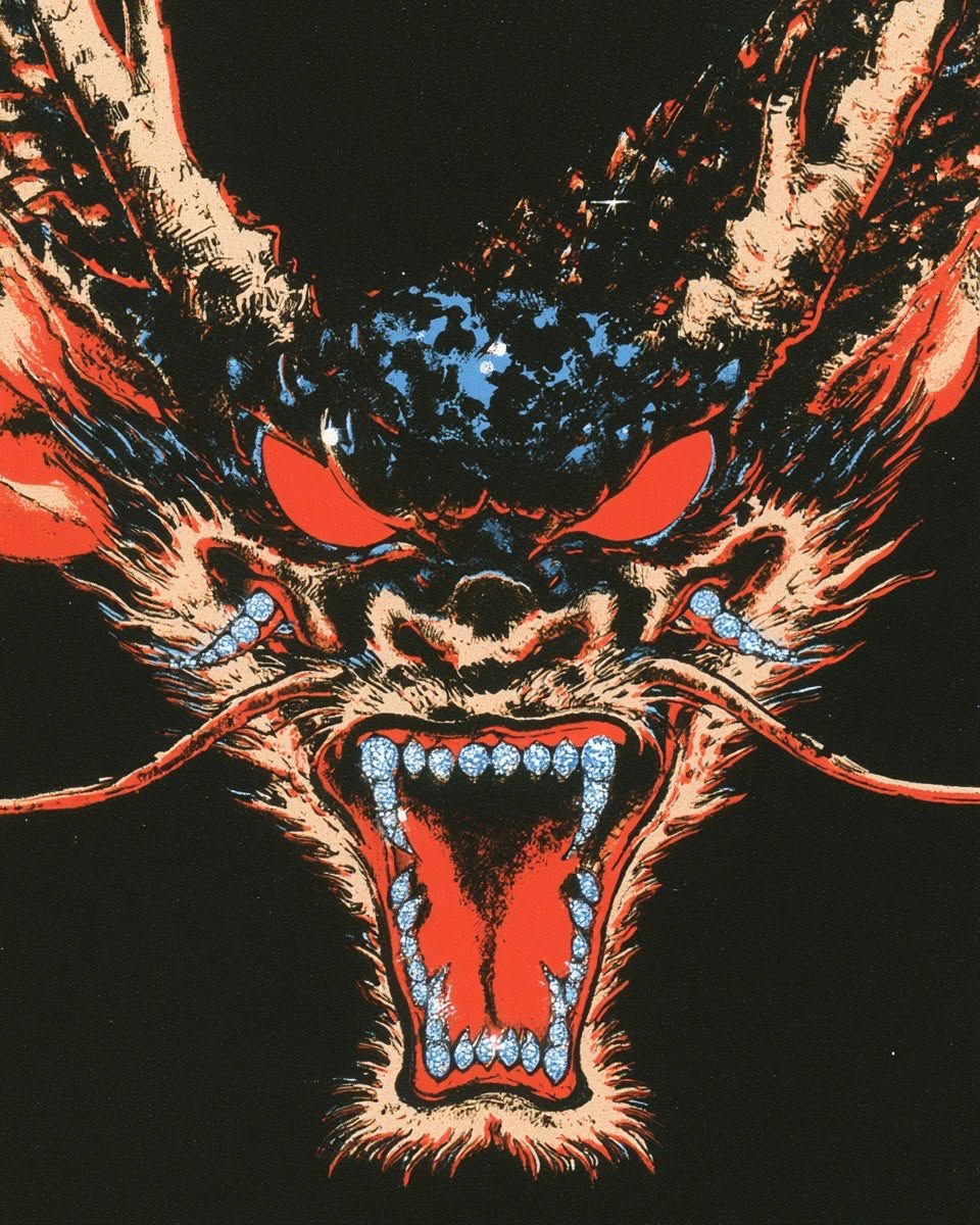Chinese dragon face illustration | Randoms
